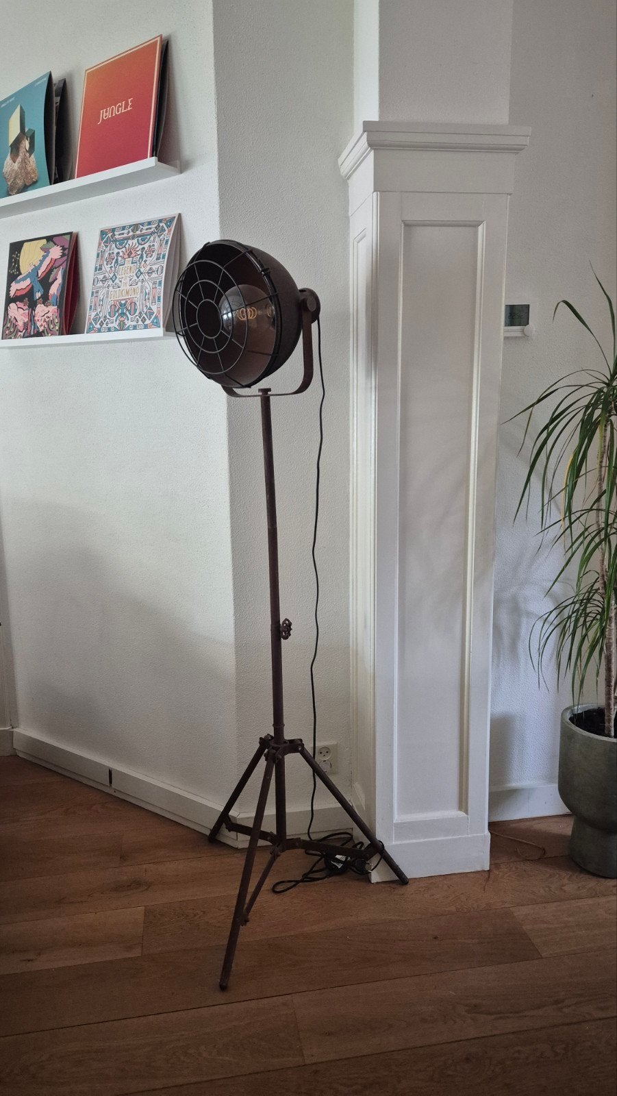 Industriële vloerlamp Jesper (Praxis) incl. lichtbron, 100 tot 150 cm, Ophalen of Verzenden, Zo goed als nieuw, Metaal