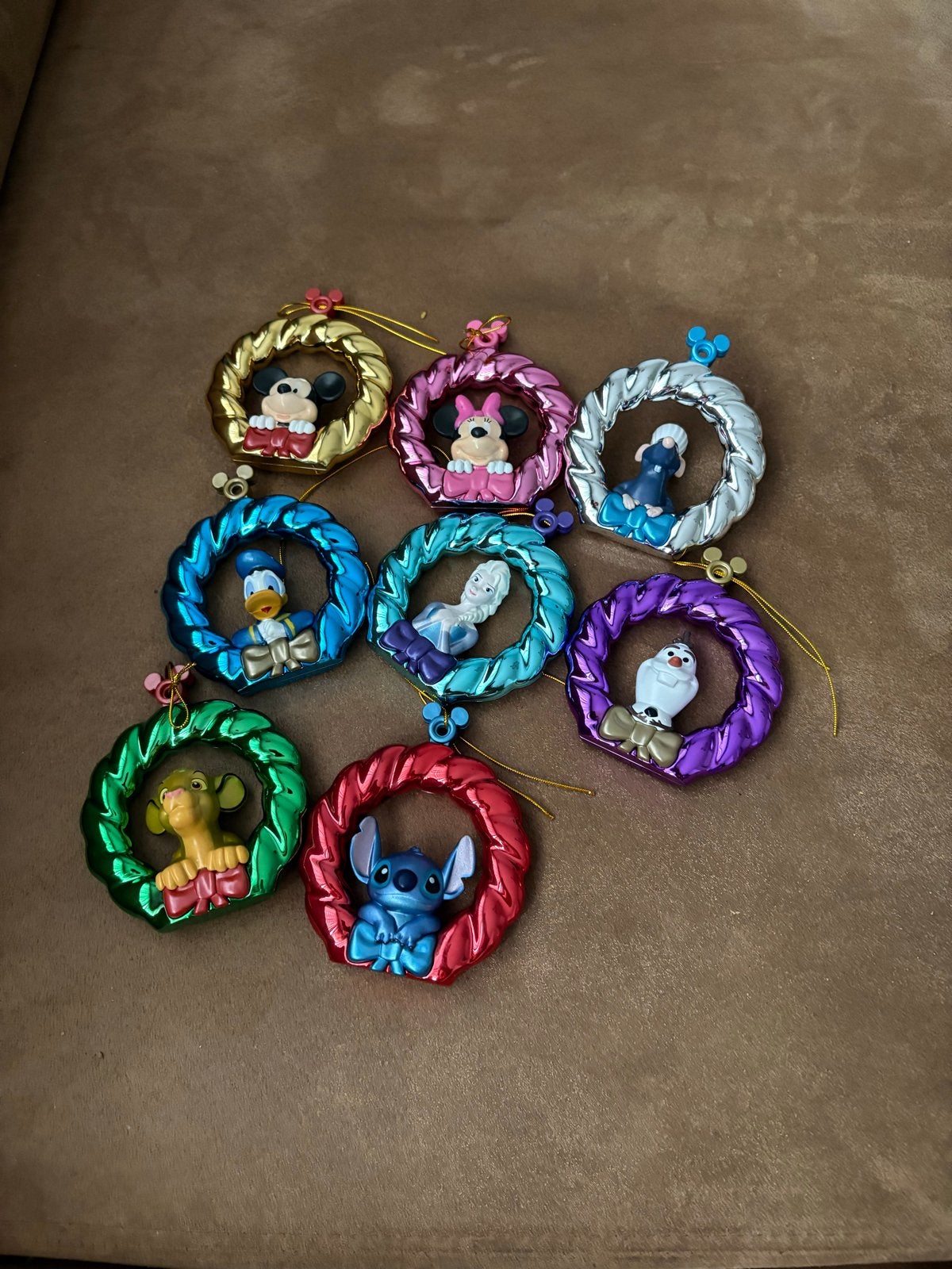 Disney Kerstornamenten Set - Diverse Figuren, Verzamelen, Disney, Ophalen of Verzenden, Mickey Mouse, Zo goed als nieuw, Beeldje of Figuurtje
