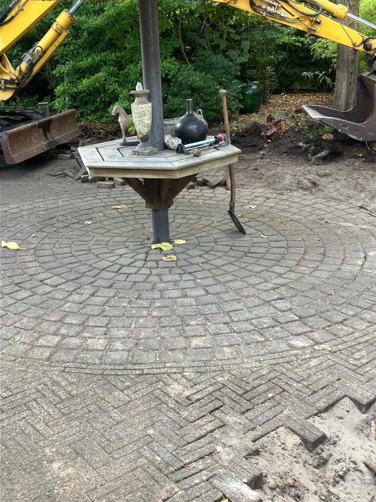 Beton stenen cirkel diameter 4 meter, Tuin en Terras, Tegels en Klinkers, Ophalen, Gebruikt, Beton, Overige typen