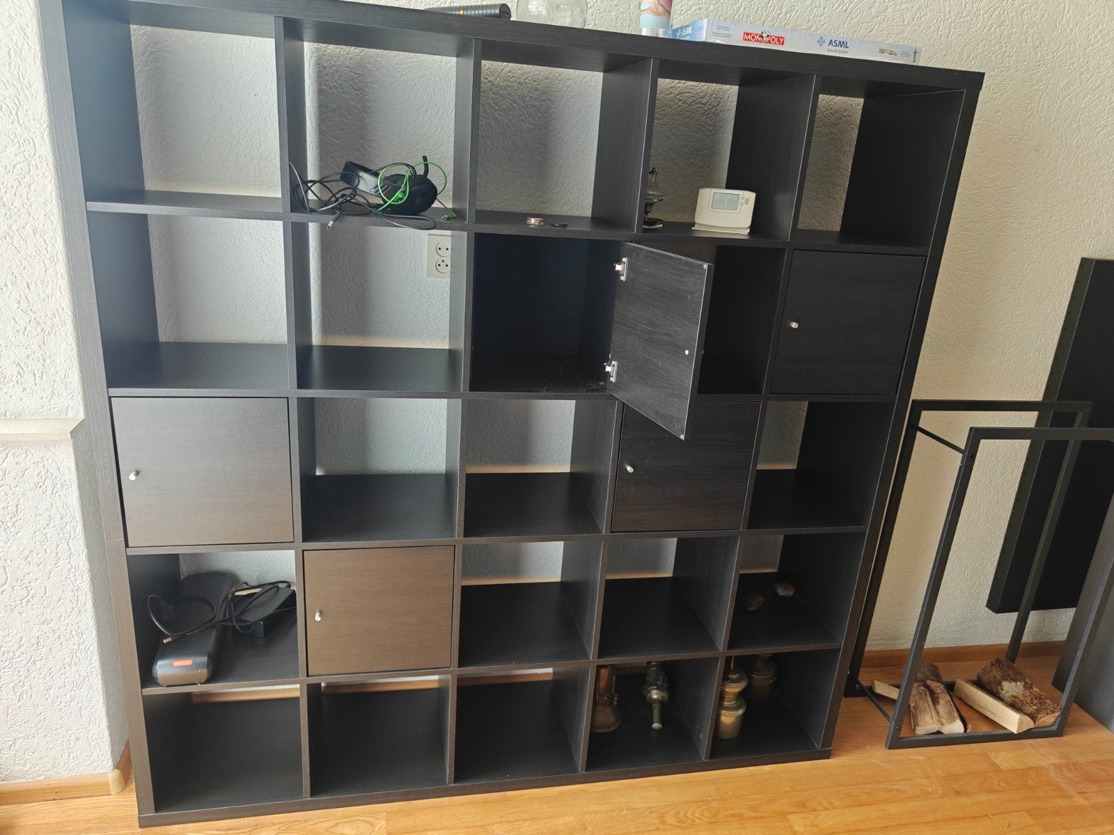 Grote Kallax kast met deurtjes en planken, Ophalen, Modern, Functioneel, 150 tot 200 cm, 150 tot 200 cm