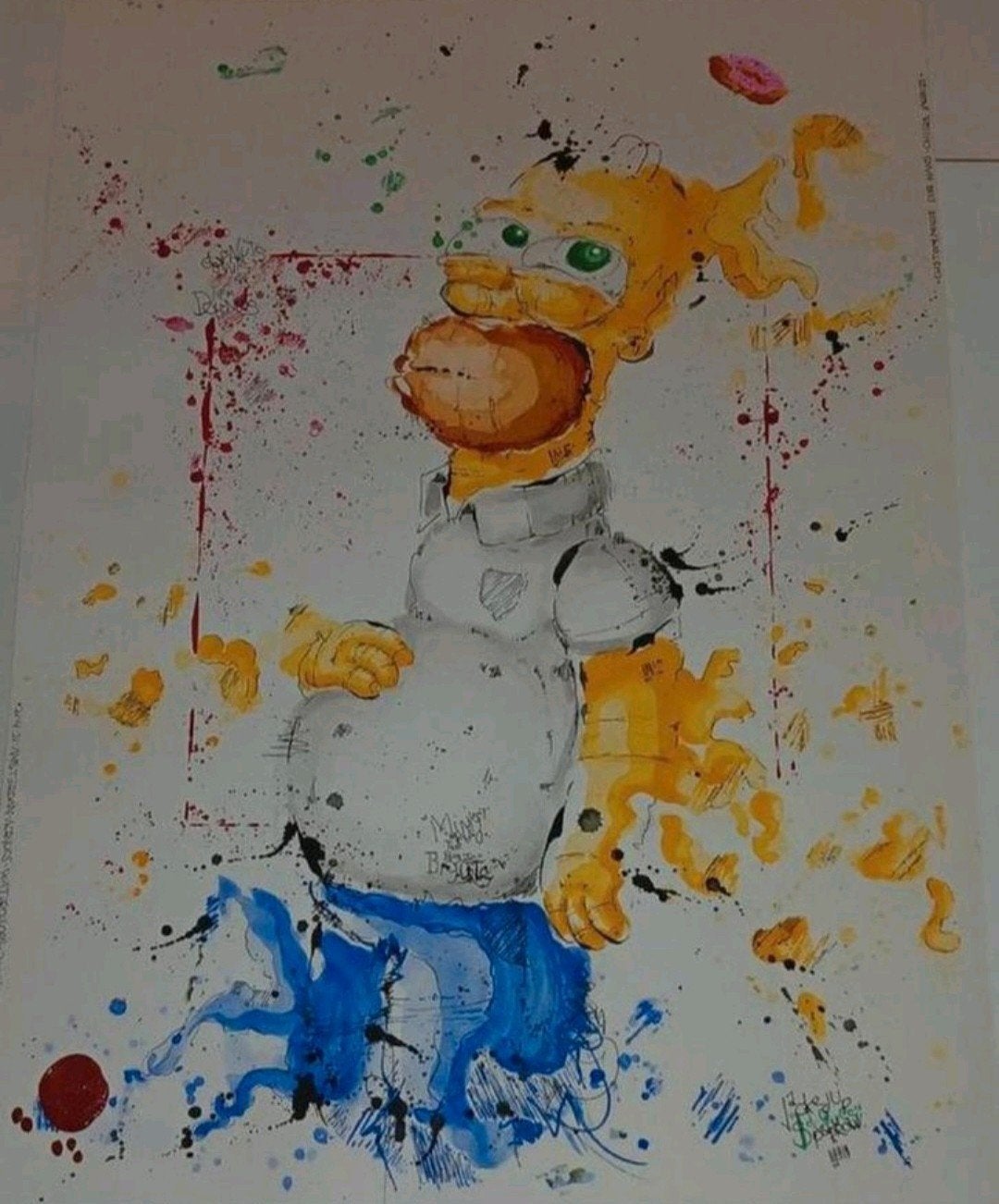 Pop Art Schilderij Homer Simpson, Ophalen of Verzenden