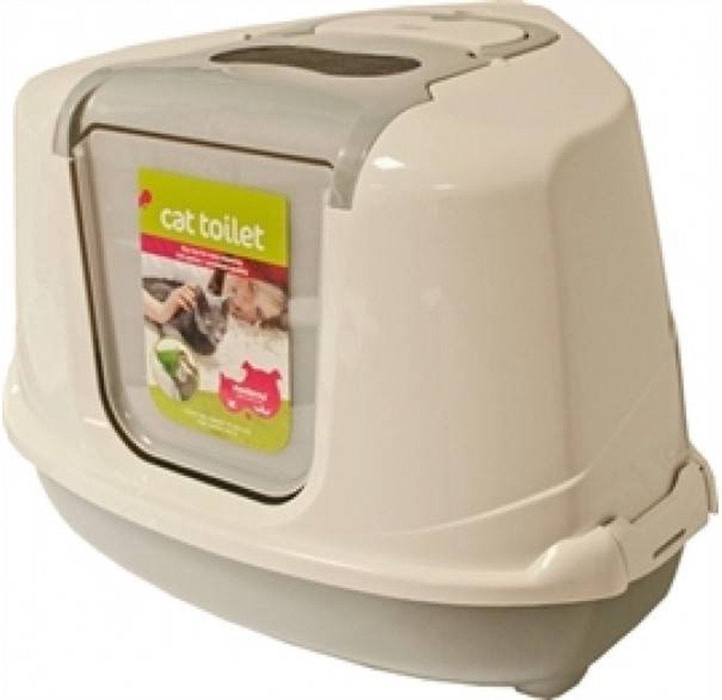 Moderna Flip Hoekkattenbak - Beige - 56 x 45 x 39 cm, Dieren en Toebehoren, Kattenbakken, Ophalen, Zo goed als nieuw, Gesloten