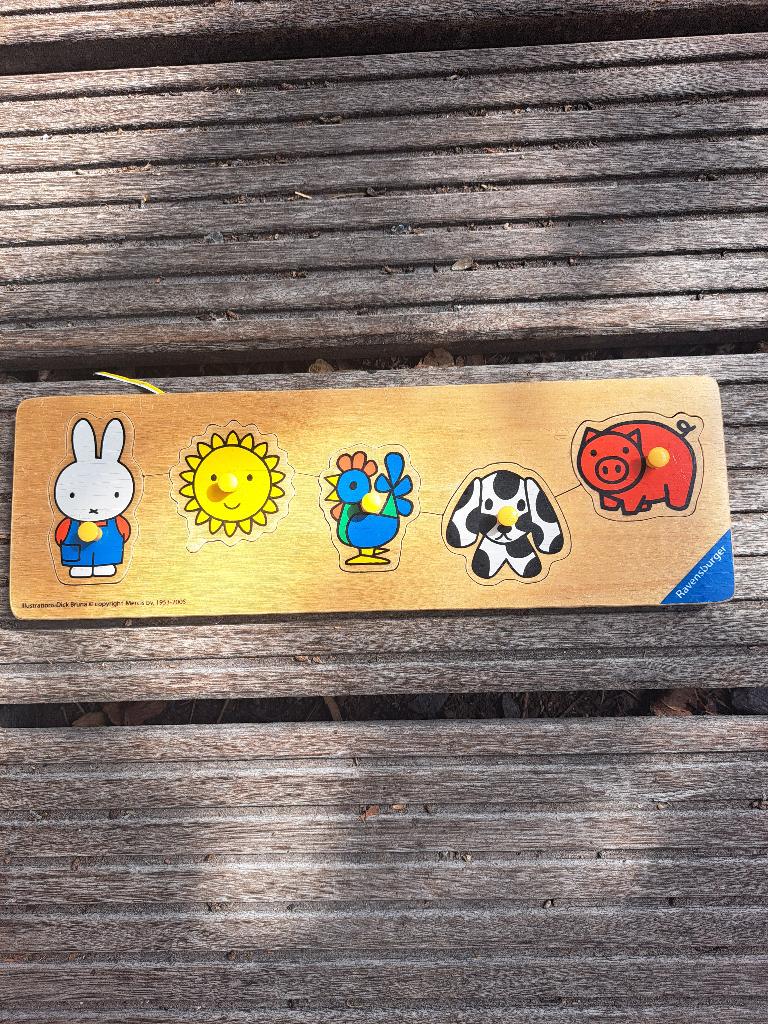 Leuke houten nijntje puzzel, Ophalen, Gebruikt, Van hout, Minder dan 10 stukjes