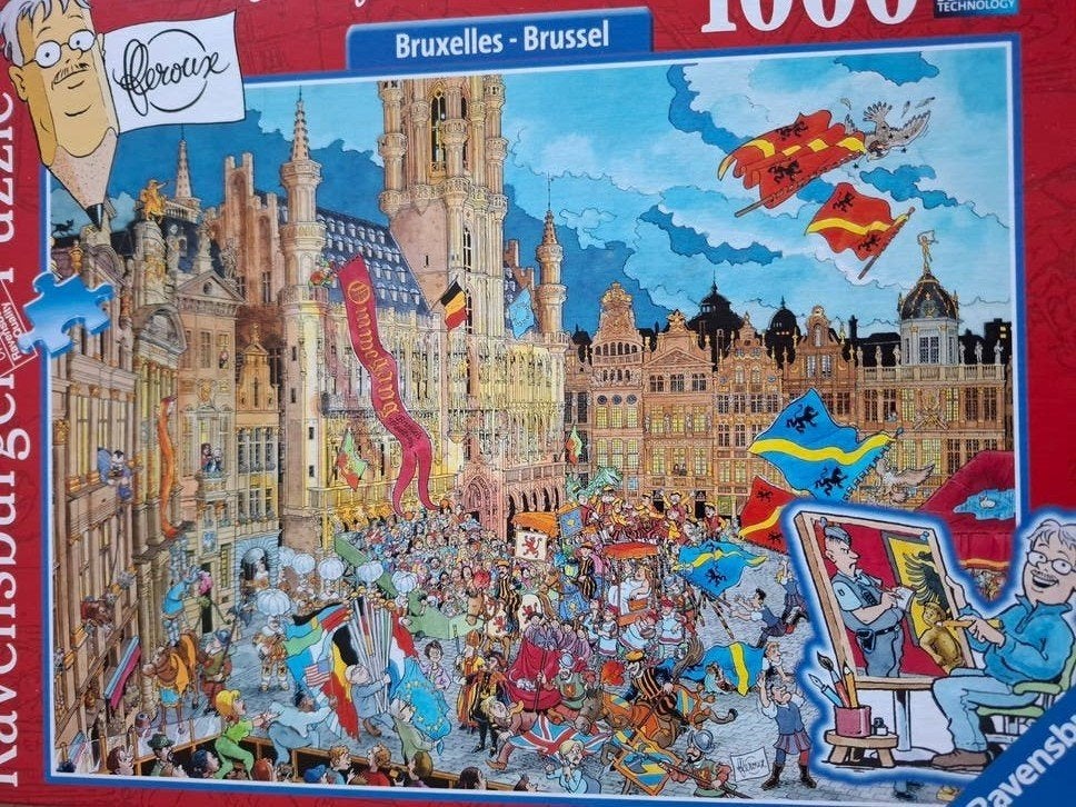 6 puzzels fleroux van 1000 stukjes,  zijn 1x gemaakt, Ophalen of Verzenden, 500 t/m 1500 stukjes, Zo goed als nieuw