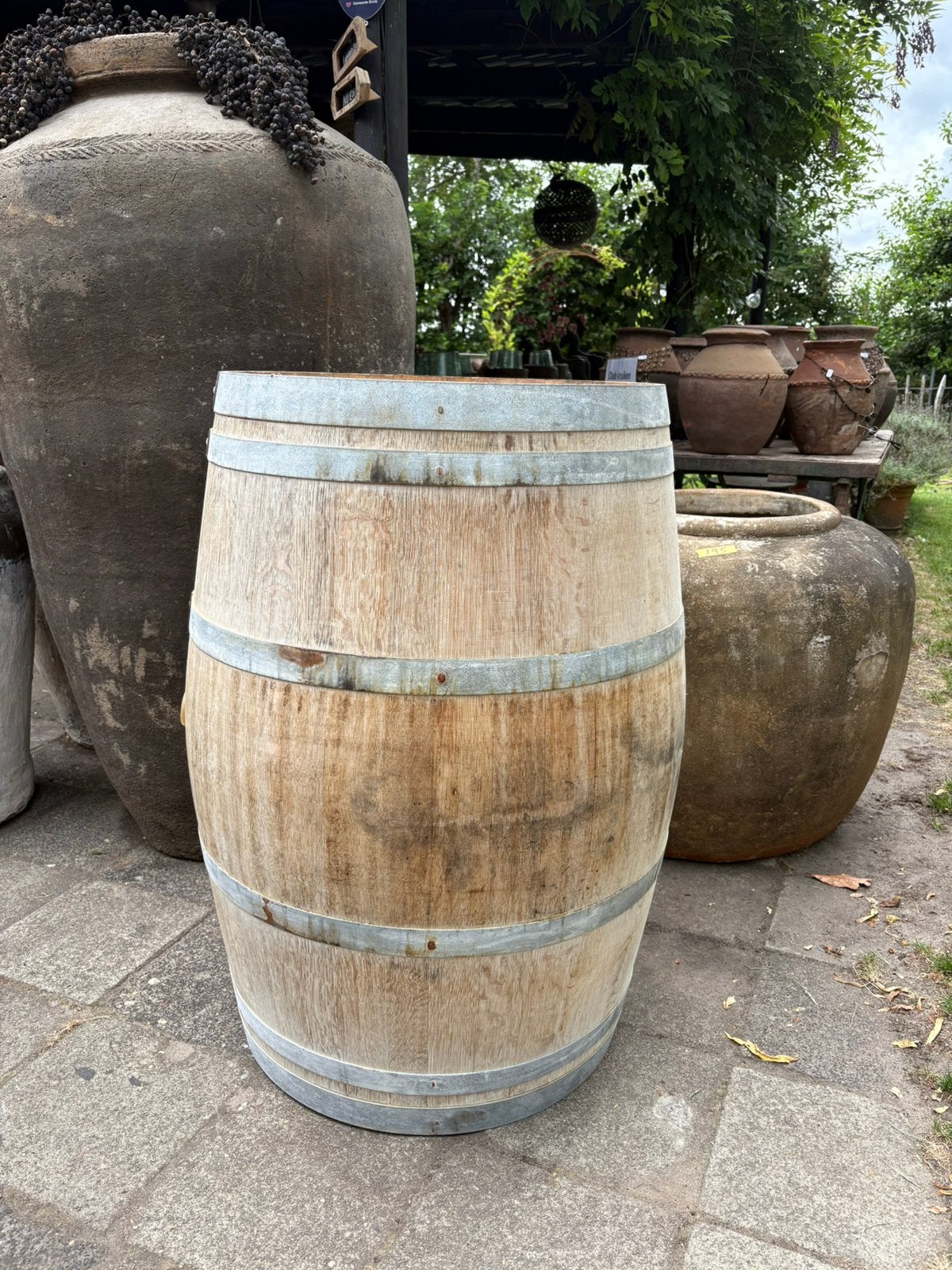 Eikenhouten 220 liter wijnvat / regenton, Ophalen, Gebruikt, 150 liter of meer, Nvt