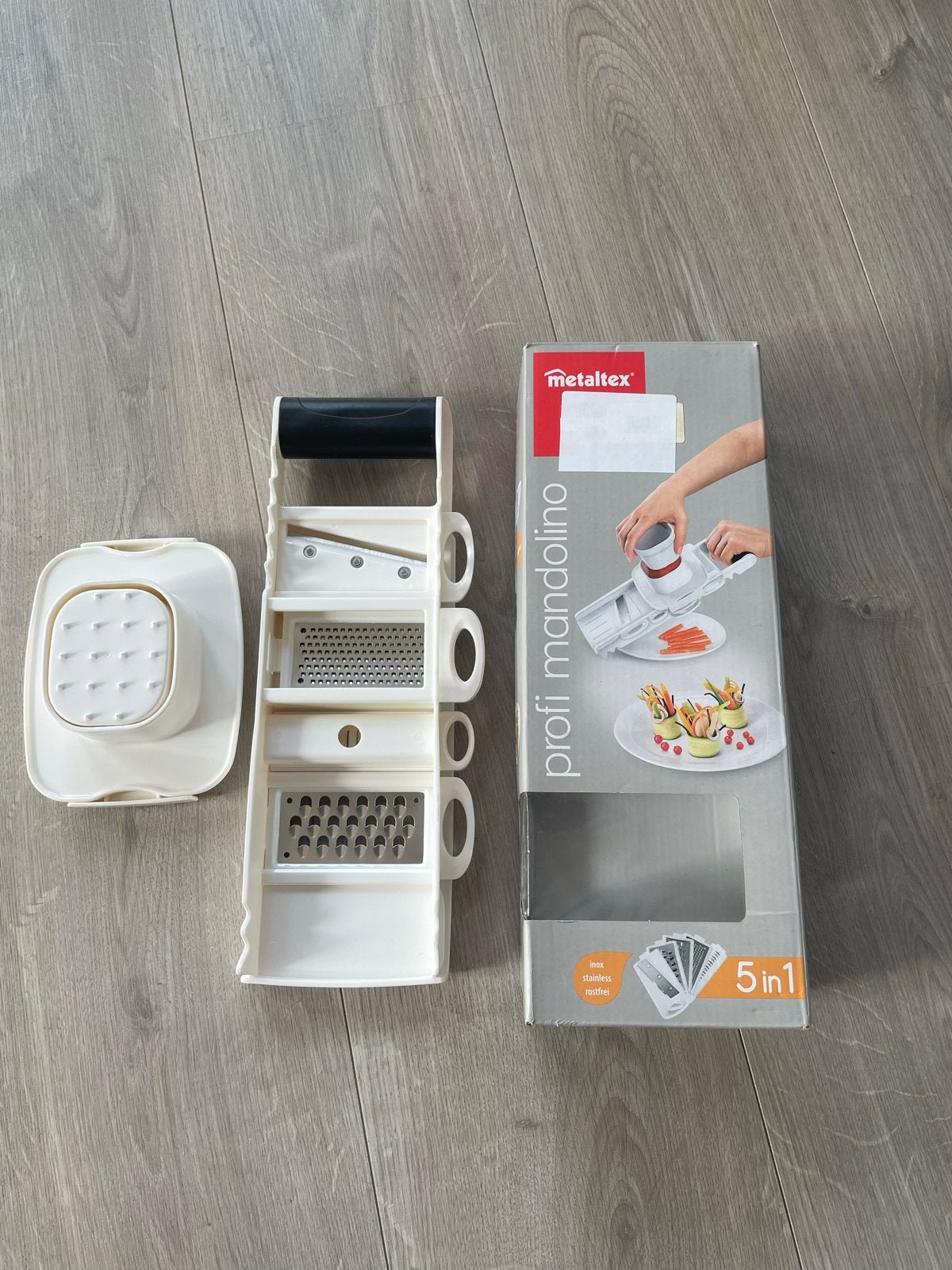 Metaltex Mandoline Multi-Rasp en Snijmachine 5-in-1, Kunststof, Nieuw, Ophalen of Verzenden, Snijmachine