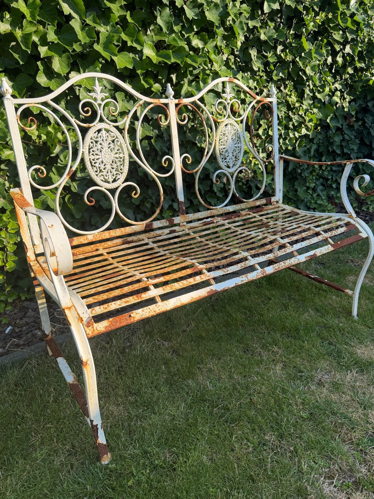 Antieke gietijzeren tuinbank - Opknapper, Ophalen