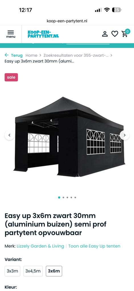 Semi prof party tent., Ophalen, Opvouwbaar, Partytent, Minder dan 4 meter