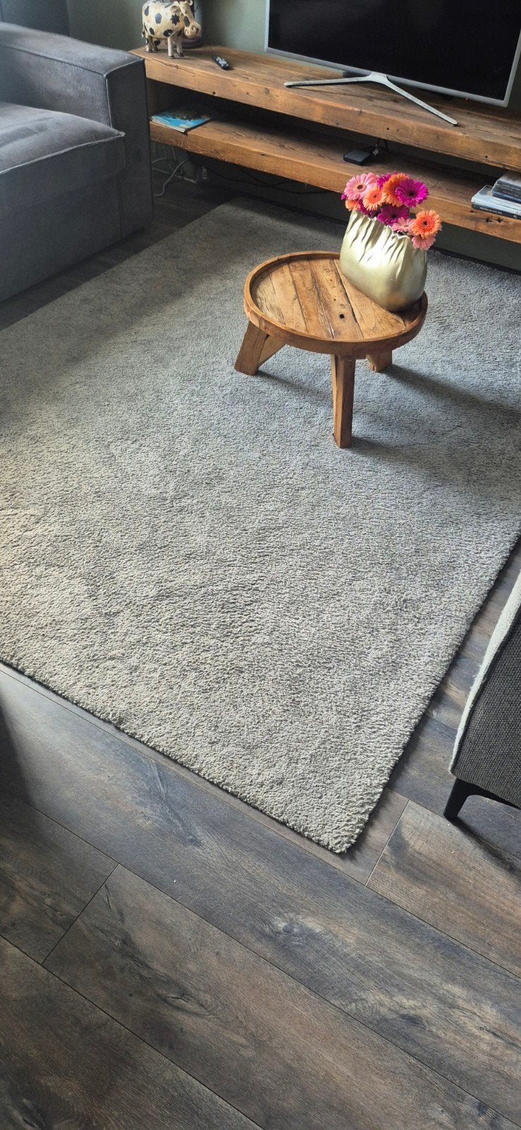 Vloerkleed grijs 160 x 230 cm, Gebruikt, 150 tot 200 cm, 200 cm of meer, Ophalen of Verzenden