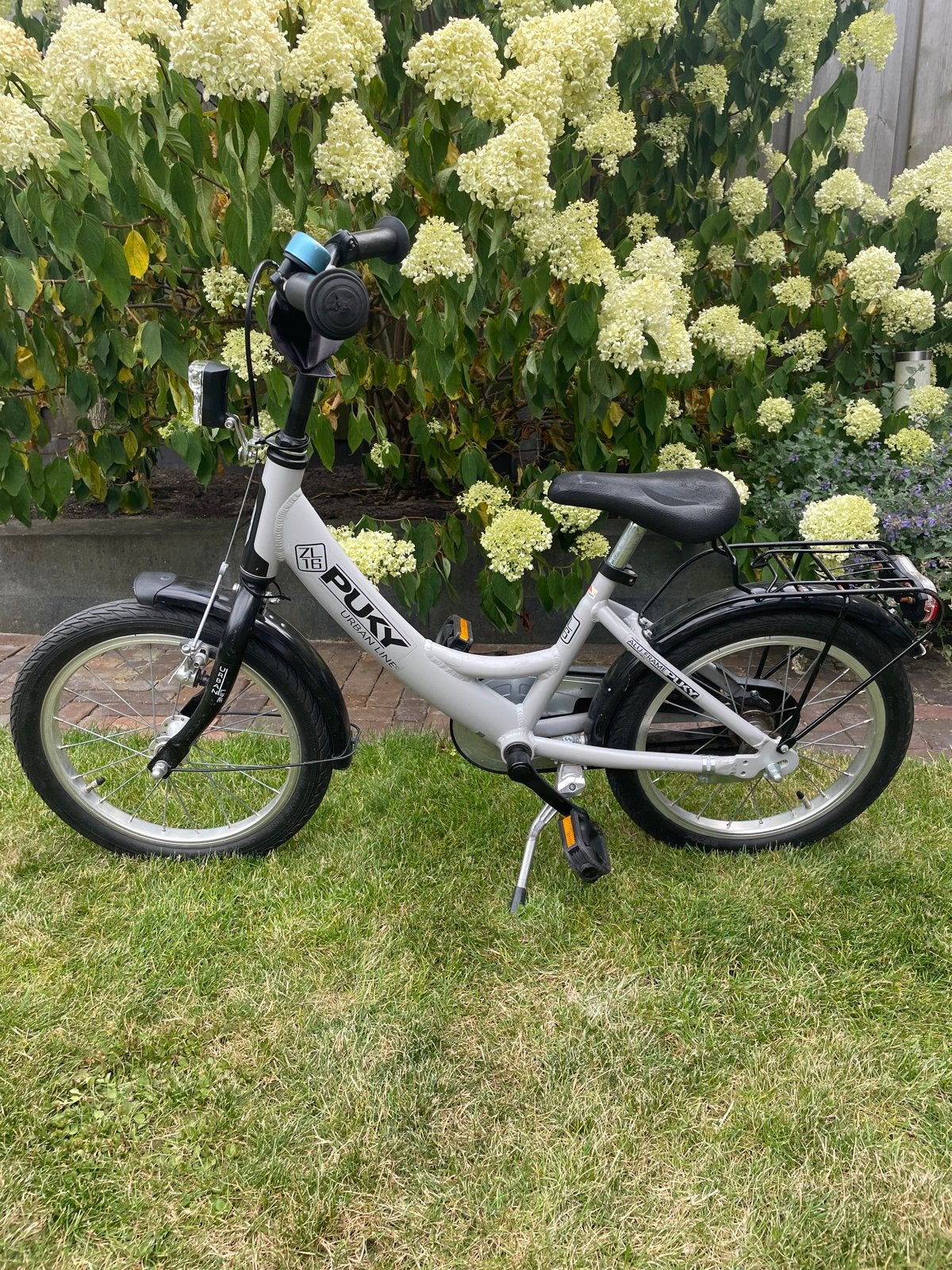 Puky fiets 16 inch grijs - Ideaal voor beginners, Ophalen, Gebruikt, Terugtraprem, 16 tot 20 inch