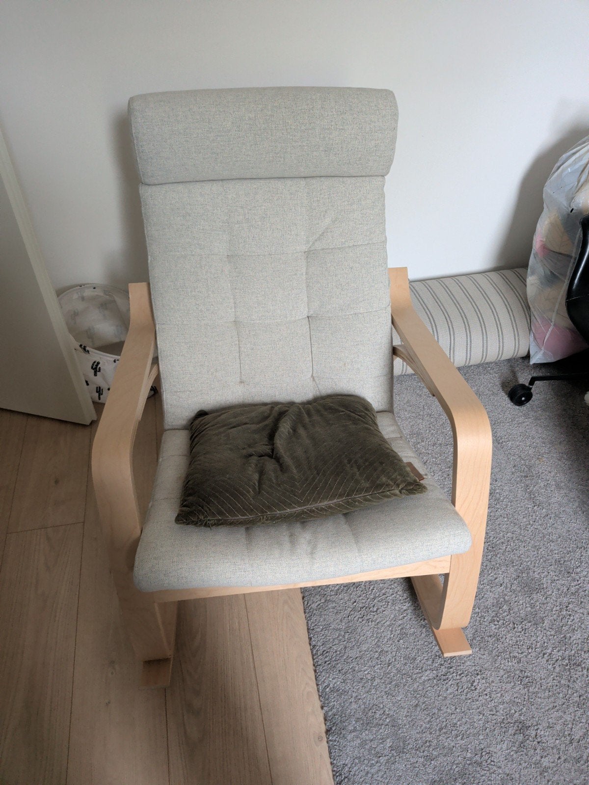 IKEA Schommelstoel met lichte bekleding poang, Ophalen, Gebruikt, Overige kleuren, Modern, Scandinavisch