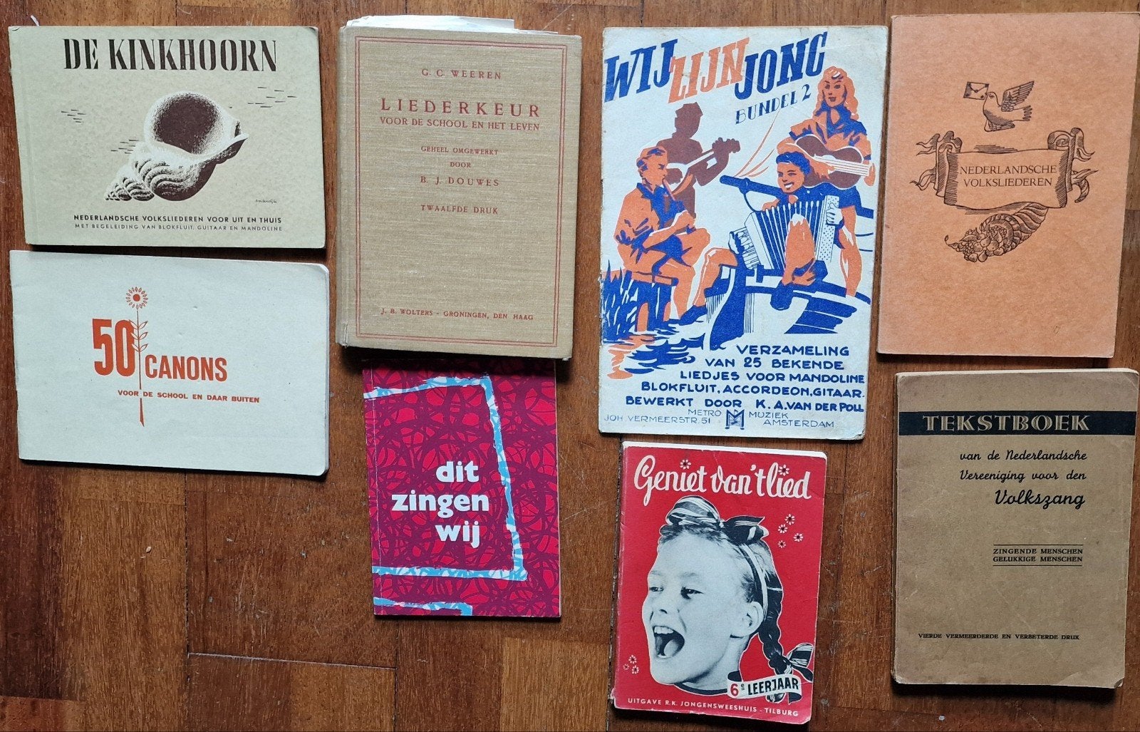 Verzameling Oude Zang- en Volksliedboeken (8 stuks), Ophalen of Verzenden, Gelezen, Algemeen, Diverse auteurs