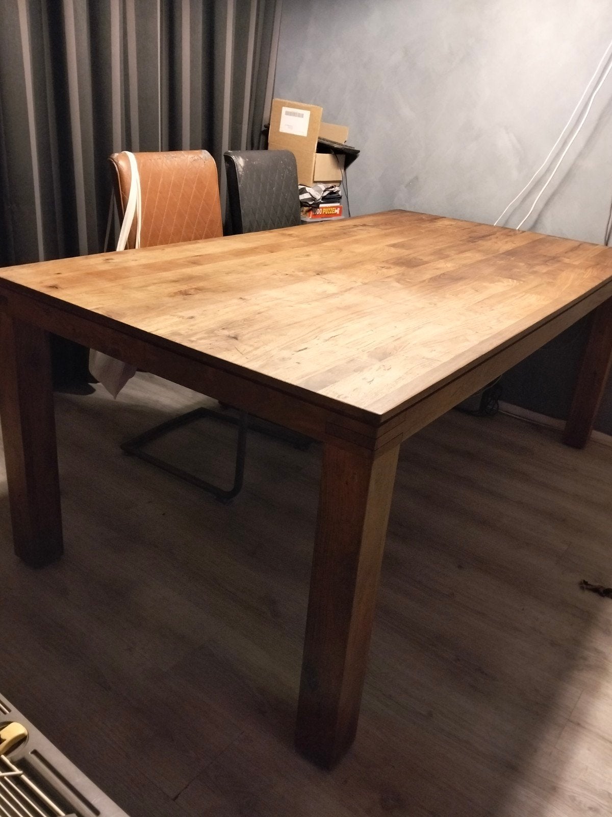 Mooie teakhouten eettafel, Ophalen, Gebruikt, Teakhout, 200 cm of meer