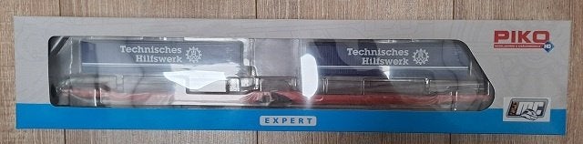 PIKO 72238 H0 pocket wagon T3000e 2x THW 40, Gelijkstroom of Wisselstroom, Nieuw, Wagon, Piko