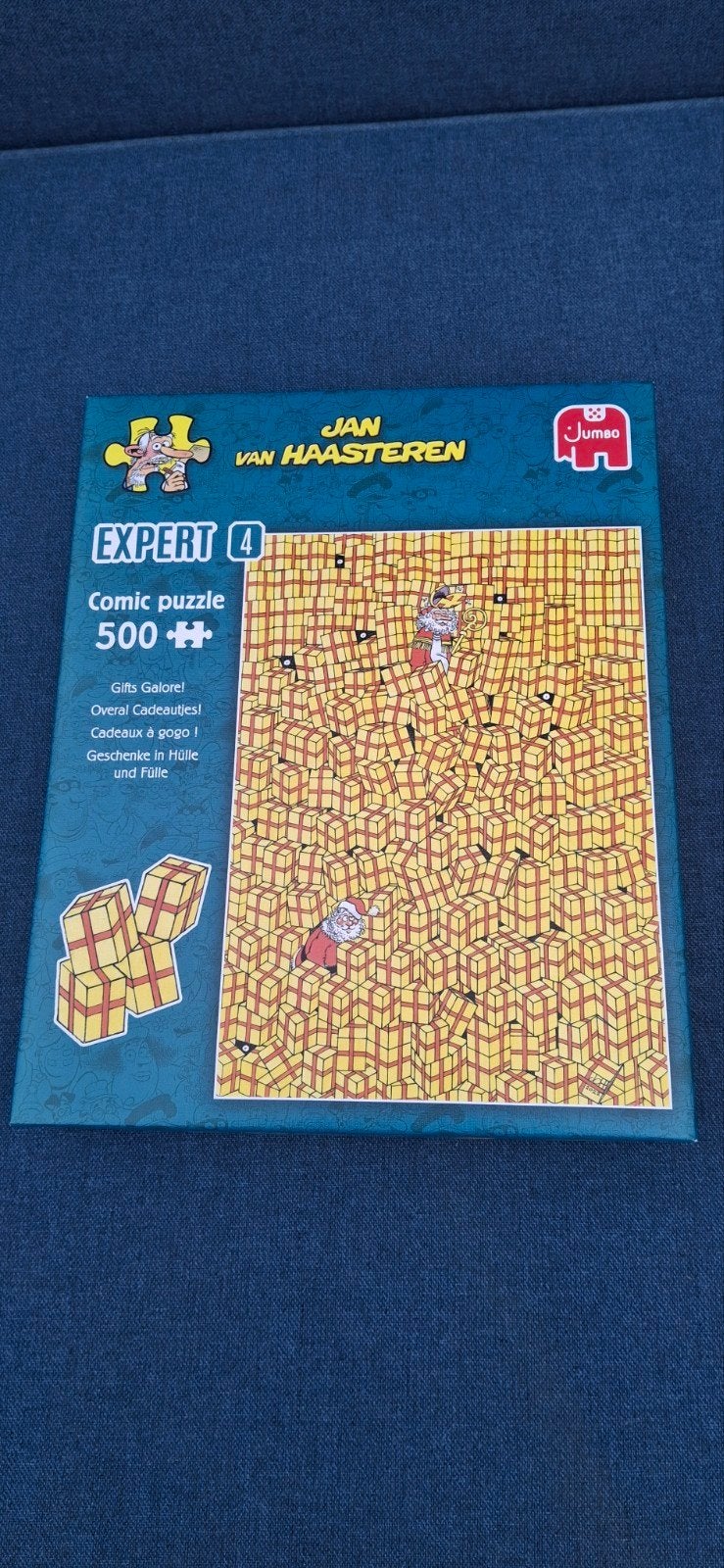 Jan van Haasteren overal kadootjes Expert 4 500st  #NIEUW#, Ophalen of Verzenden, 500 t/m 1500 stukjes, Nieuw, Legpuzzel