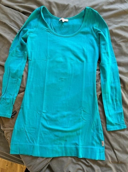 Didi shirt longsleeve xs extra lengte lange mouw bruin blauw, Blauw, Didi, Ophalen of Verzenden, Zo goed als nieuw