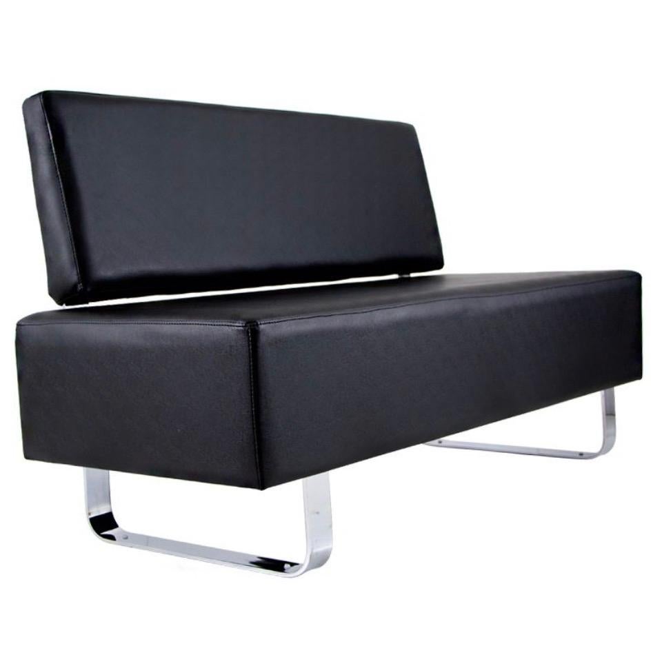 2x Loungezit Wachtkamerbank Zitelement Ontvangstbank Zwart, Huis en Inrichting, Banken | Bankstellen, Ophalen, Kunststof, Minder dan 75 cm