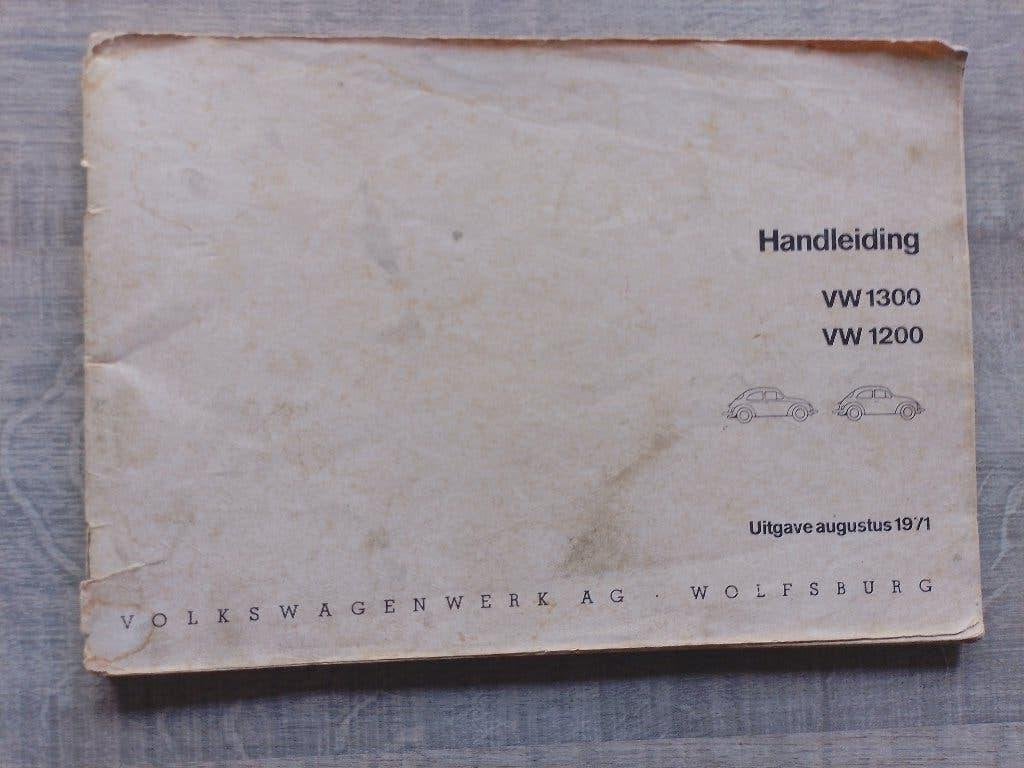 Handleiding Volkswagen Kever 1200 1300  1971, Boeken, Ophalen of Verzenden, Gelezen, Volkswagen
