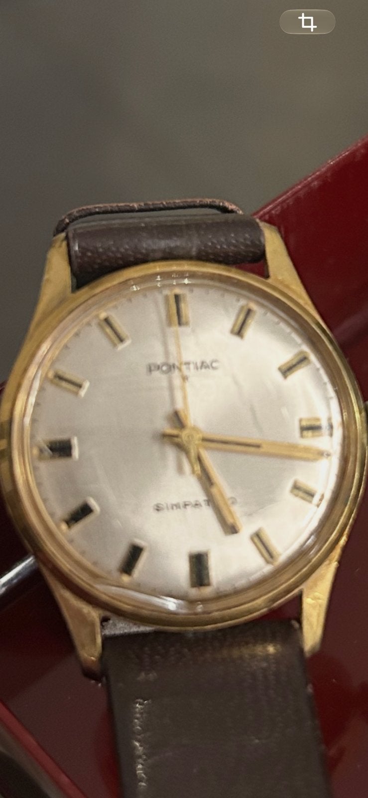 Pontiac horloge, Ophalen of Verzenden, Staal, Overige merken, 1960 of later