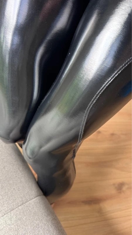 Zwarte lak legging maat M - Nieuw, Legging, Verzenden, Zwart, Nieuw