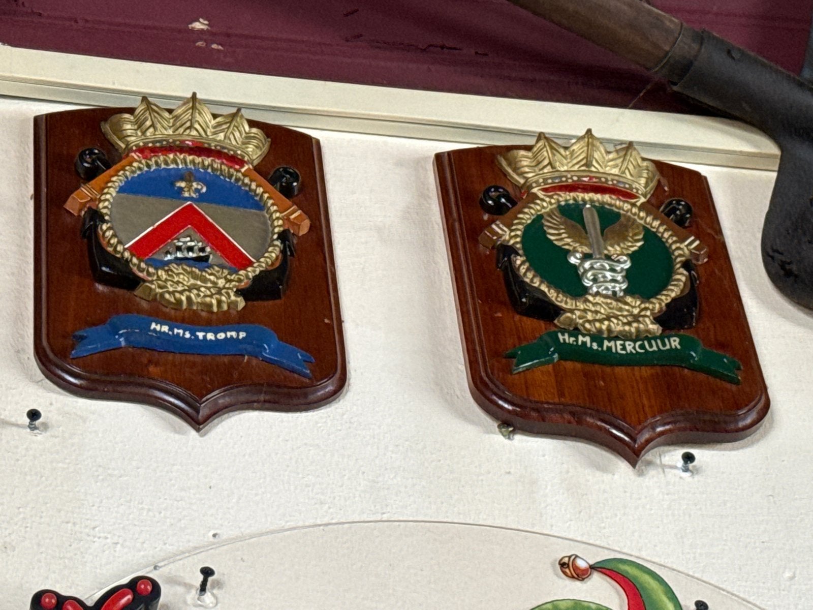Twee Vintage Marine Wandplaten: Hr.Ms. Tromp & Mercuur, Ophalen of Verzenden, Gebruikt