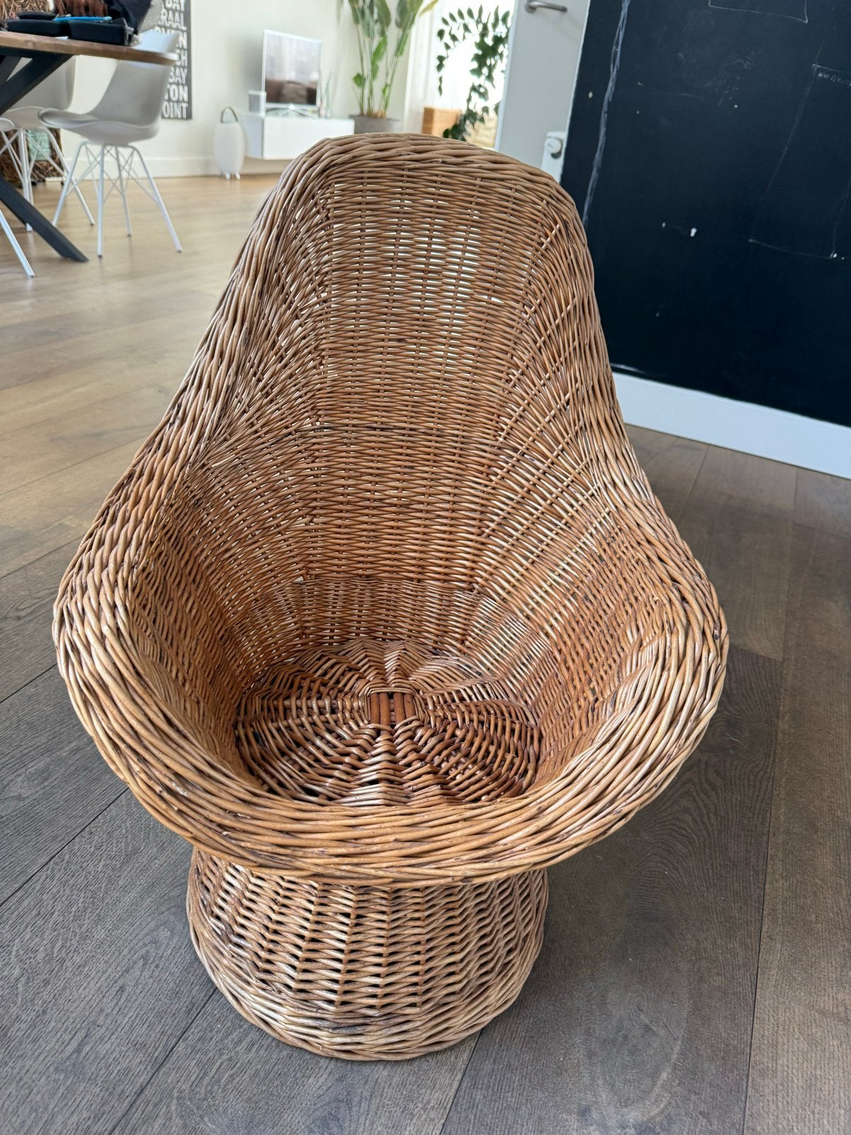 Kinder Rotan stoel, vintage design hoogte 67 cm, Ophalen, Gebruikt, Bruin, Riet of Rotan