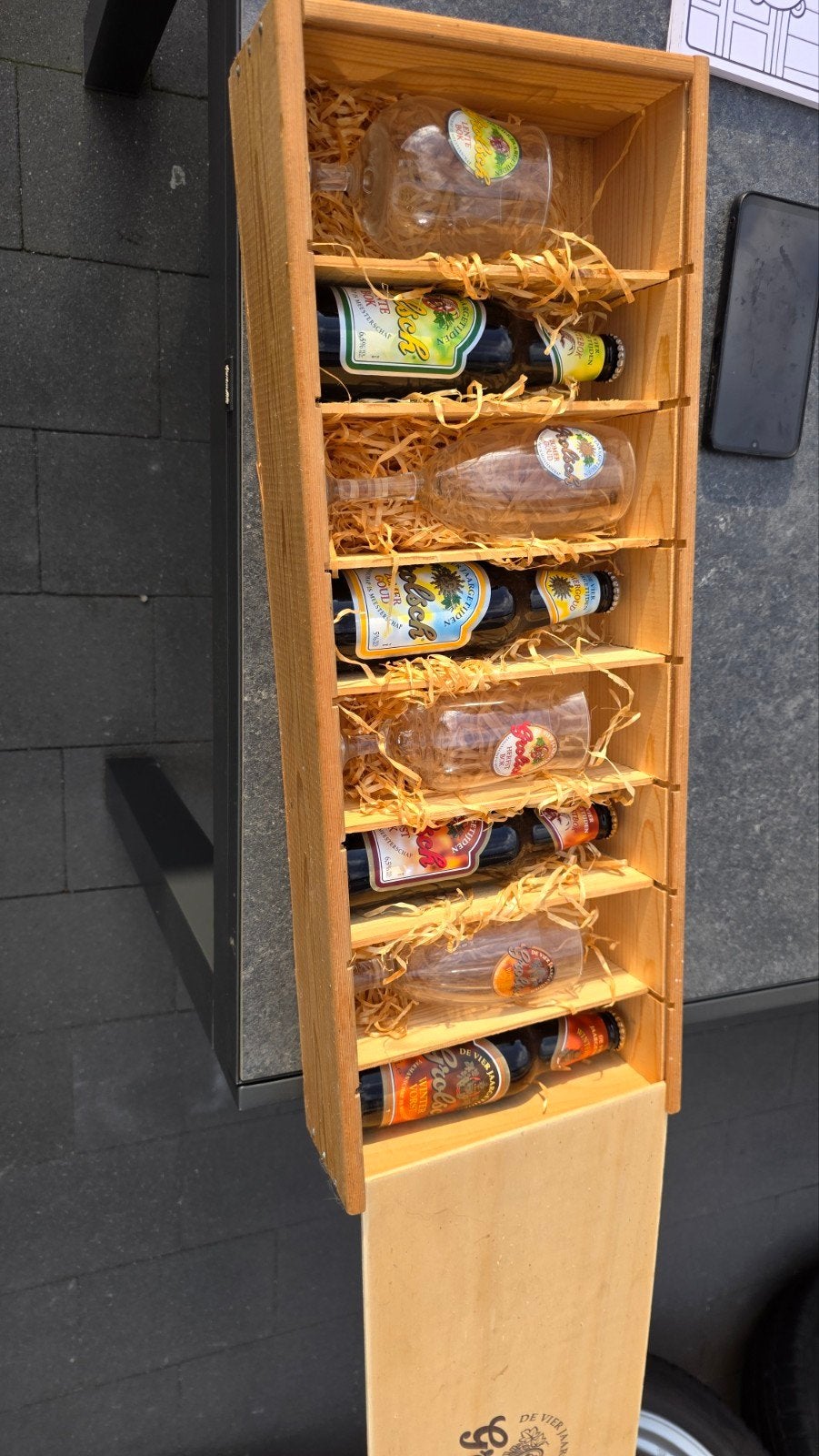 2 sets Grolsch De Vier Jaargetijden bier in houten box, Ophalen of Verzenden, Gebruikt, Overige typen, Grolsch