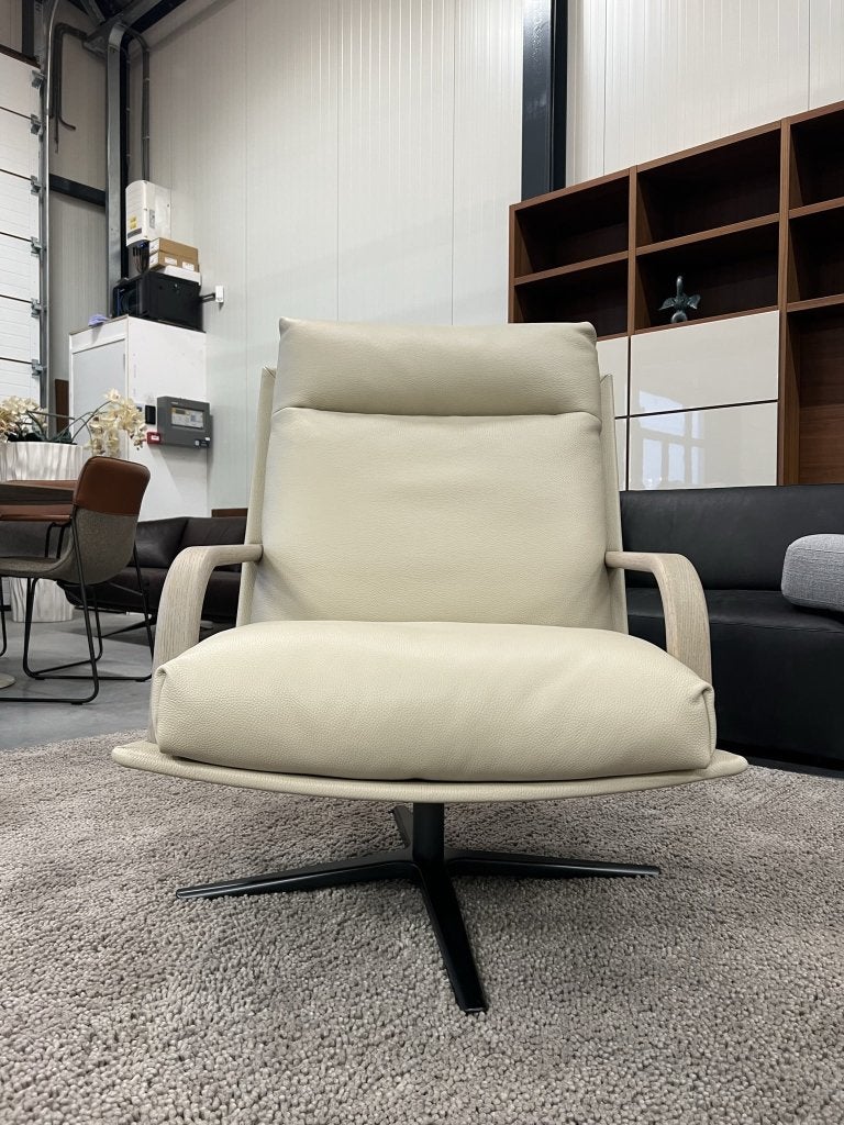 Nieuw Leolux Kudo Fauteuil Hoog off white Design draai stoel, Leolux, Info@leolux.nl, Nieuw, Ophalen of Verzenden