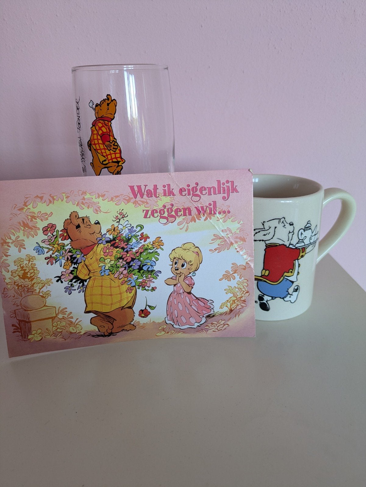 Maarten Toonder beker, bierglas en kaart, Ophalen of Verzenden, Overige stijlen, Kop(pen) en/of Schotel(s)