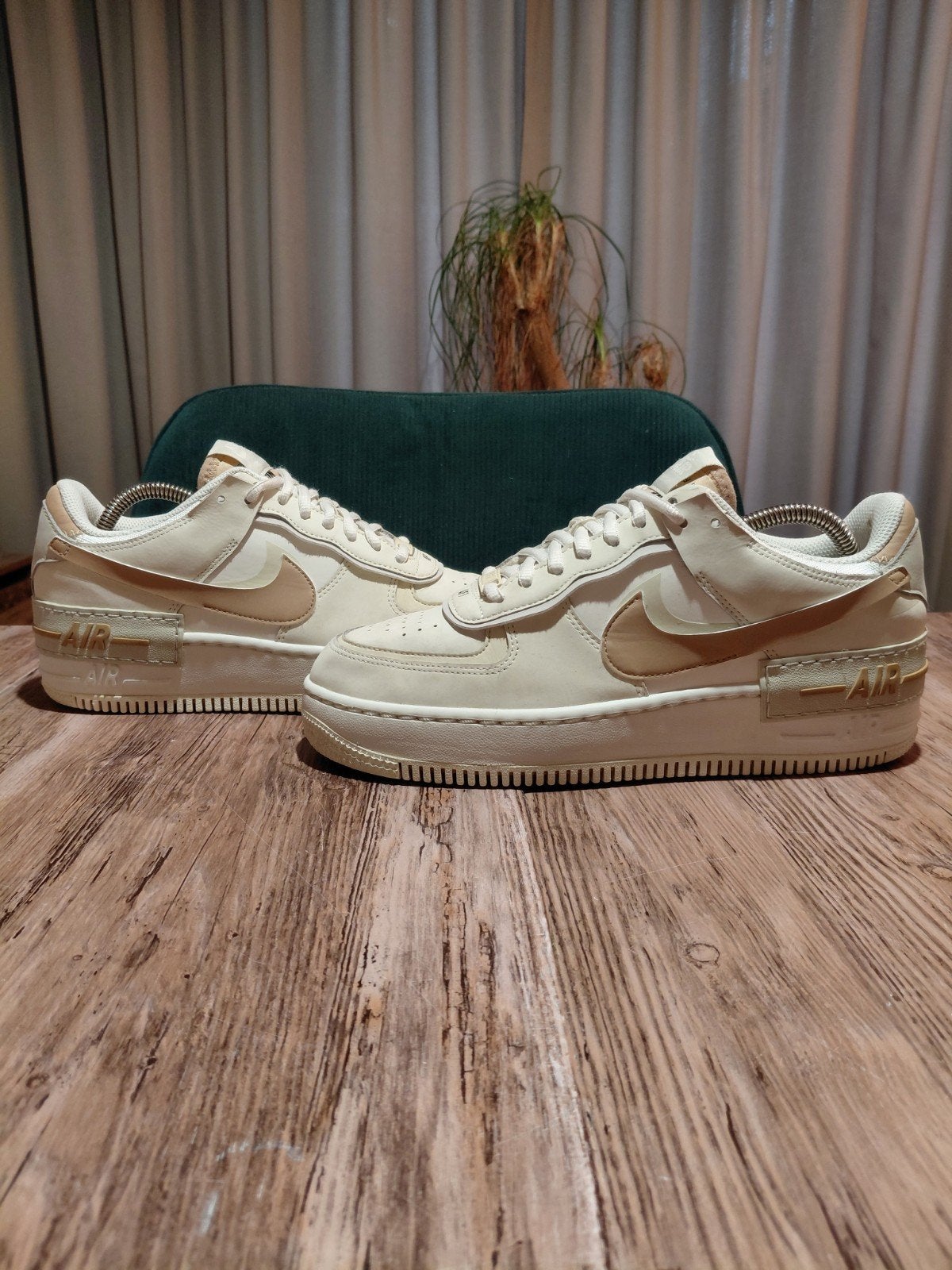 Nike Air Force 1 Shadow 'Sail Fossil' Size 40,5, Beige, Nike, Ophalen of Verzenden, Sneakers of Gympen