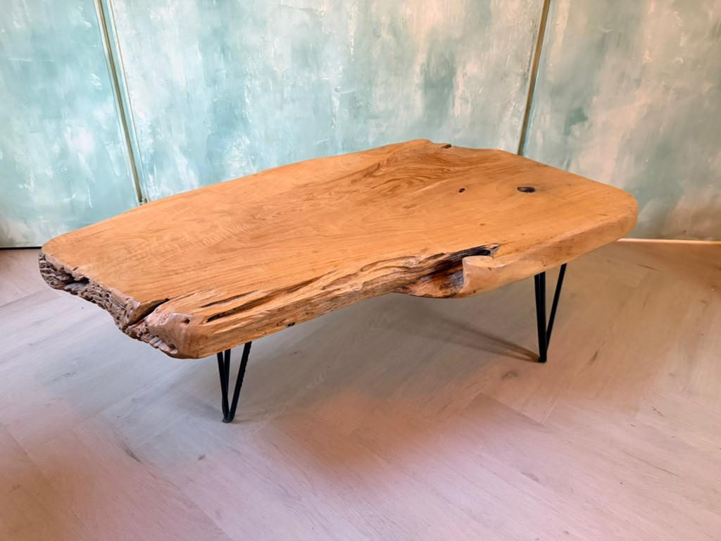 Salontafel wortelhout, Ophalen, 100 tot 150 cm, 50 tot 100 cm, Zo goed als nieuw