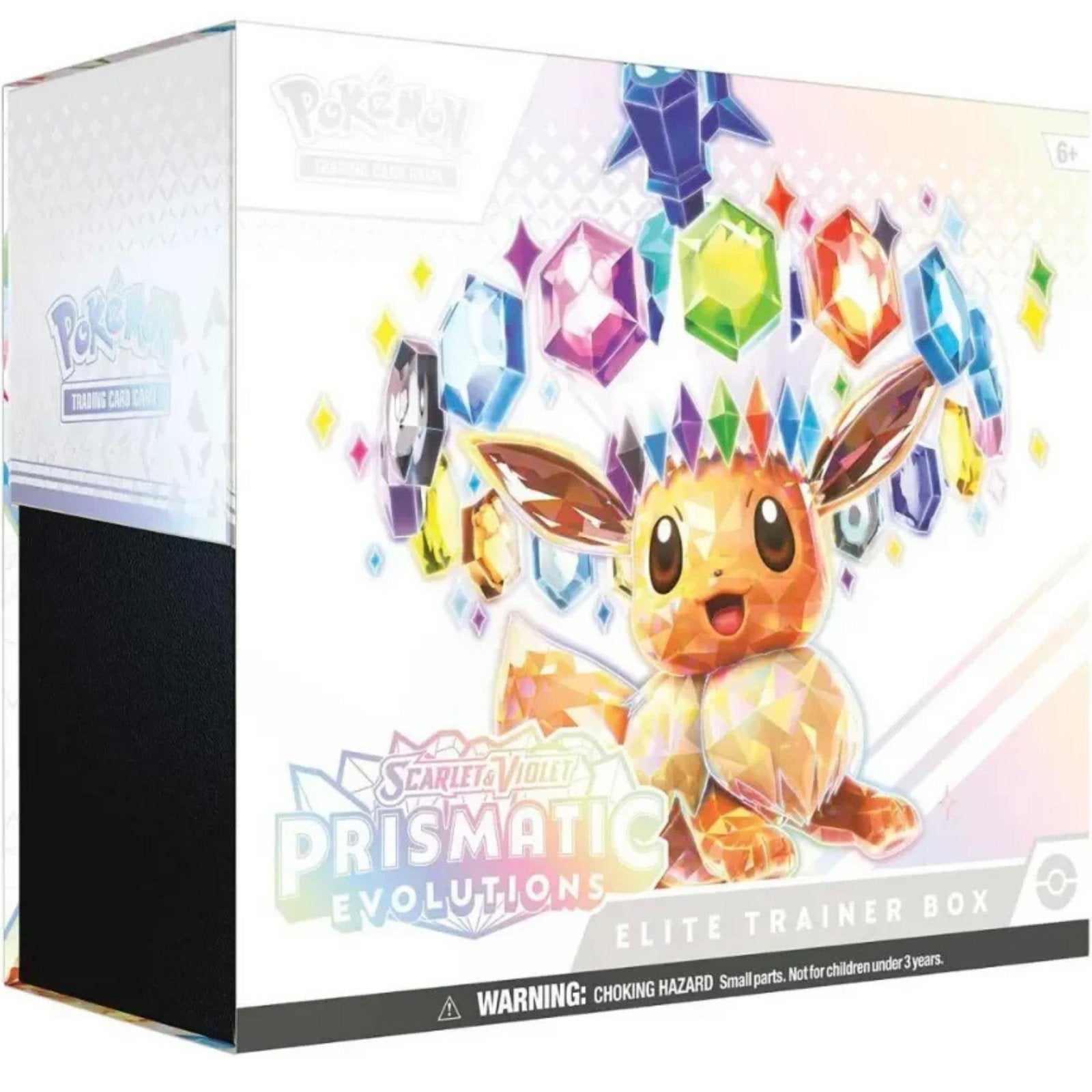 Prismatic Evolutions Elite Trainer box | 15 op voorraad, Ophalen of Verzenden, Nieuw, Overige typen