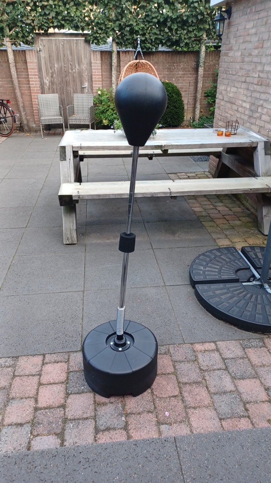 Boksbal met handschoenen - Domyos, Ophalen, Gebruikt, Boksbal