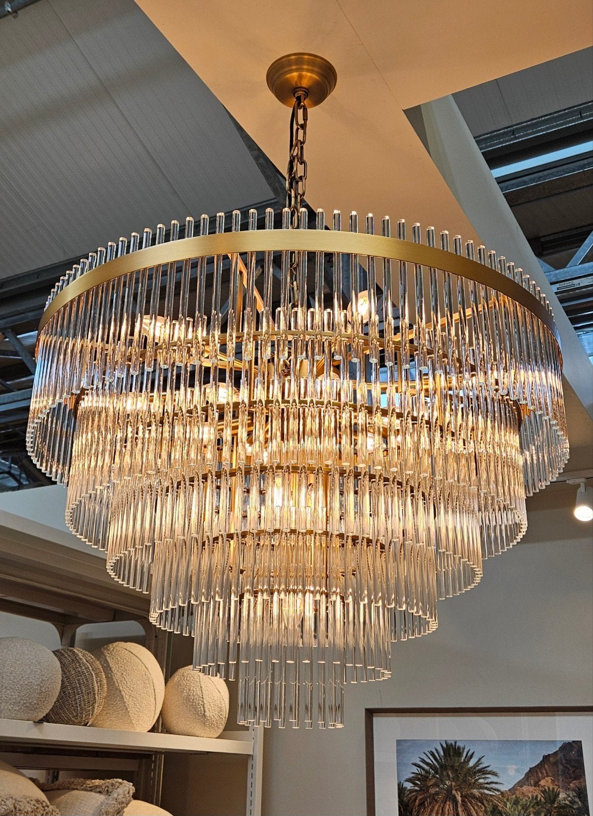 EICHHOLTZ NIEUW Hanglamp Chandelier East Single Ø 81xh 56, E14 (klein), Nieuw, Ophalen of Verzenden, Modern Luxe, Glamour, Art Deco