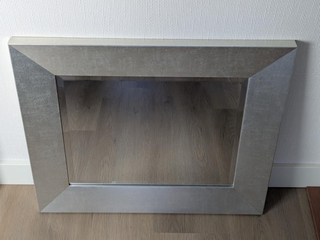 ❗NIEUWE design facetspiegel met mat zilveren rand / lijst, Ophalen, Minder dan 50 cm, Nieuw, Minder dan 100 cm