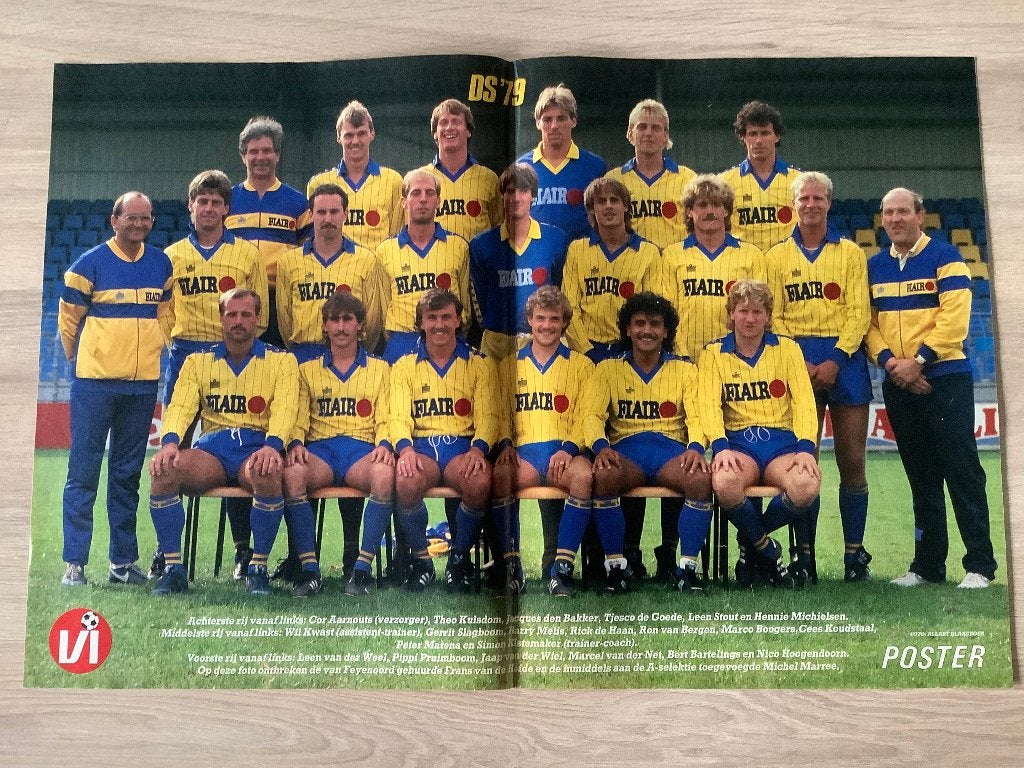 Poster DS’79 Jaren 80, Verzamelen, Sportartikelen en Voetbal, Ophalen of Verzenden, Zo goed als nieuw, Overige binnenlandse clubs