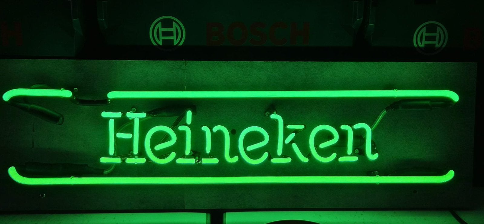 Heineken originele Neon verlichting, Verzamelen, Ophalen, Zo goed als nieuw, Lichtbak of (neon) lamp