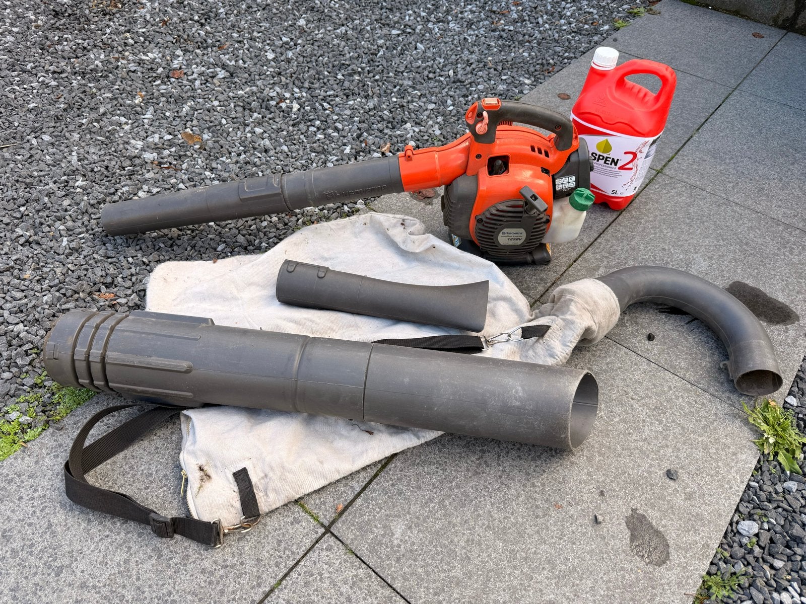 Husqvarna 125BV X-series Bladblazer/Bladzuiger, Ophalen, Benzine, Gebruikt, Handgedragen