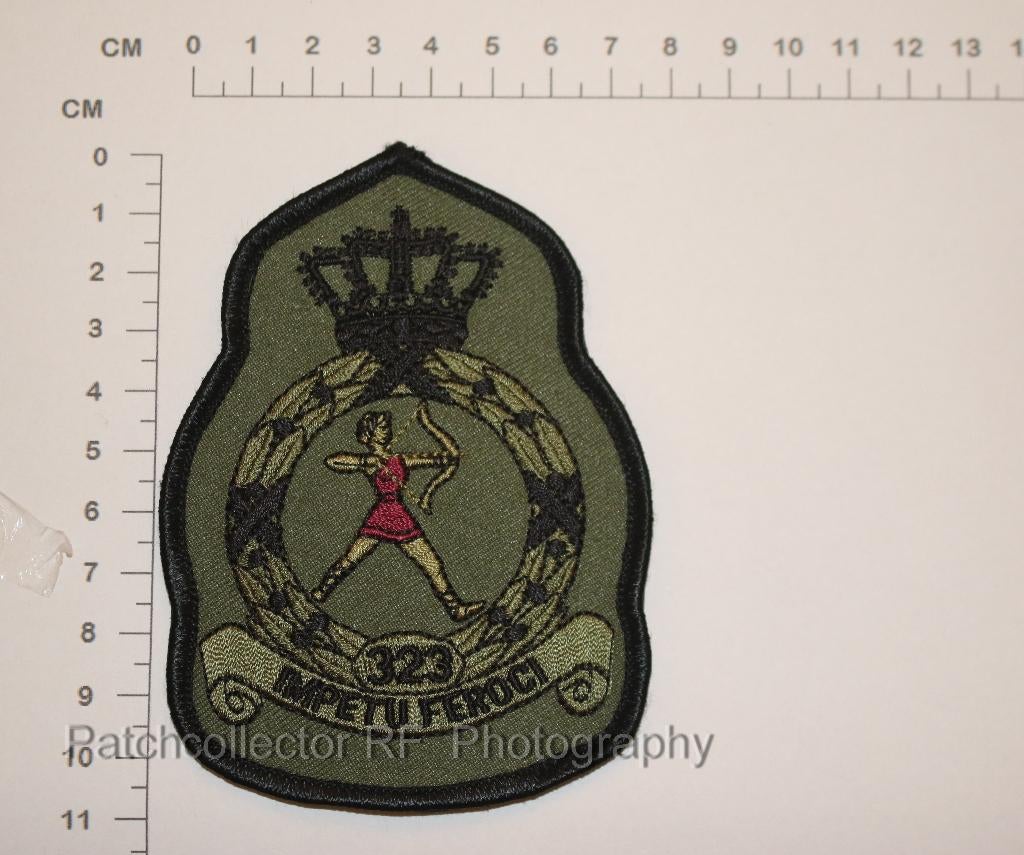 KLu Luchtmacht RNLAF 323 squadron patch embleem, Ophalen of Verzenden, Luchtmacht, Nederland, Embleem of Badge