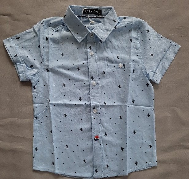 Jongens blouse blauw 146/152, Kinderen en Baby's, -, -, Overhemd of Blouse, Ophalen of Verzenden