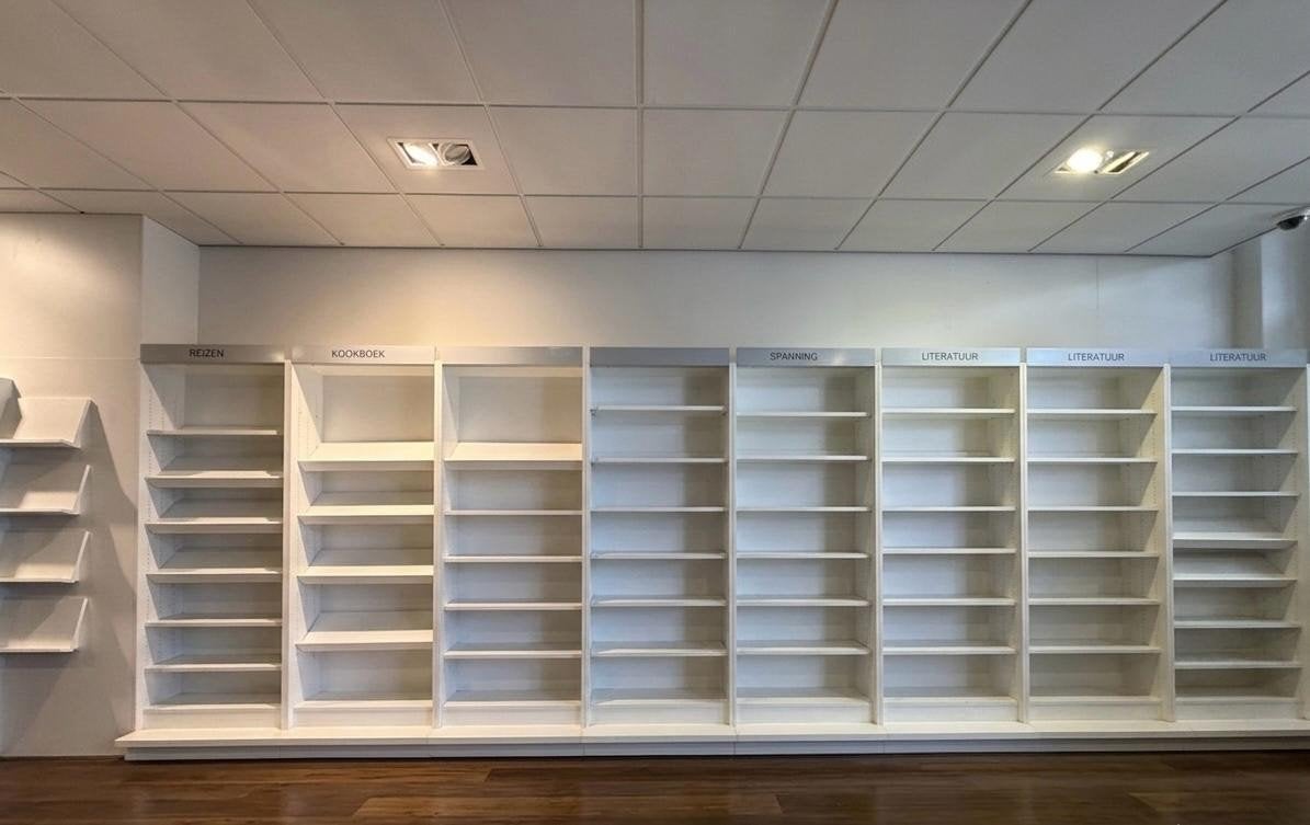 Witte winkelstellingen en boekenkasten, Ophalen, Gebruikt, Modern, functioneel, 200 cm of meer