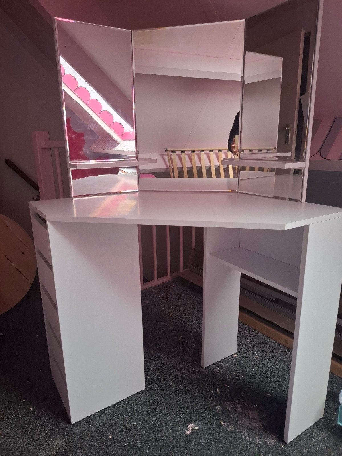 Prachtige make-up tafel/bureau met lades - Nieuwstaat, Ophalen, Zo goed als nieuw
