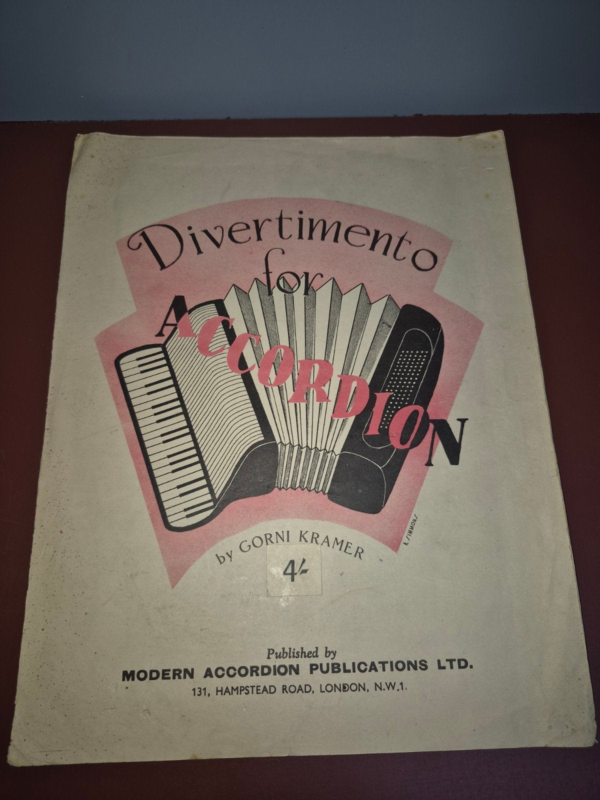 Divertimento for Accordion - Gorni Kramer bladmuziek, Ophalen of Verzenden