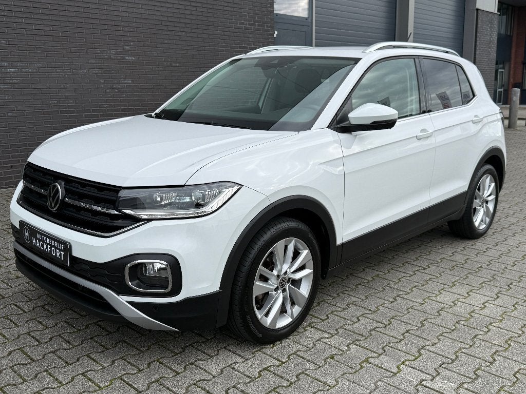 Volkswagen T-Cross 1.0 TSI CARAT DSG 2021 LED ACC CARPLAY, Dealer onderhouden, Wit, Bedrijf, 3 cilinders
