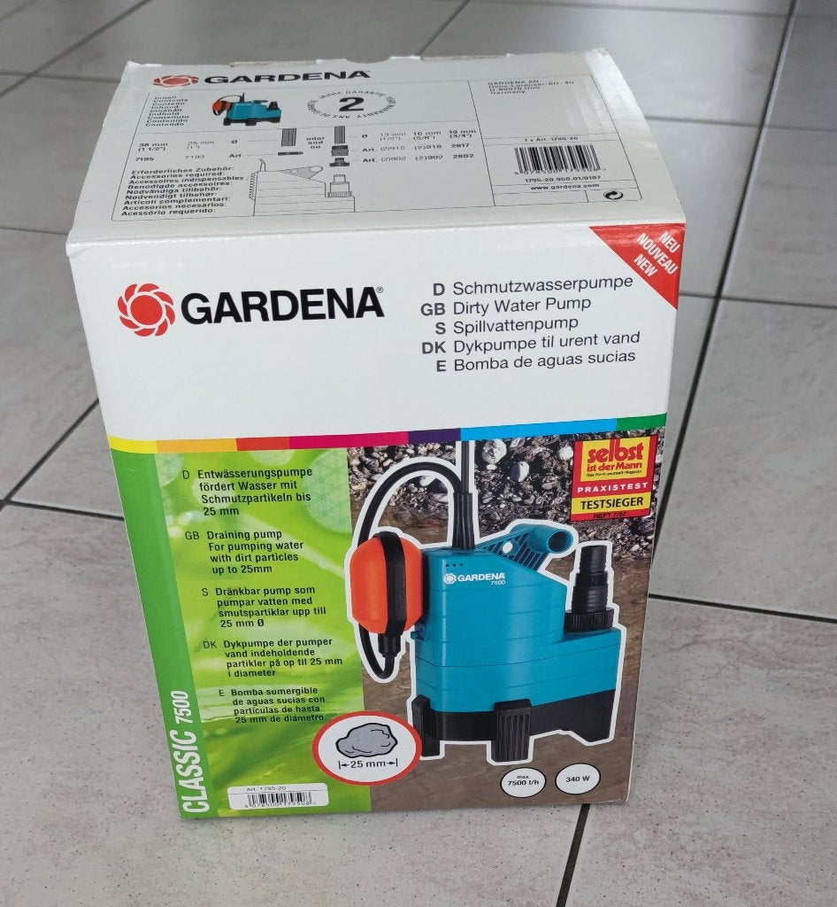 Gardena vuilwaterpomp, Tuin en Terras, Ophalen, Nieuw, Elektrisch, Dompelpomp