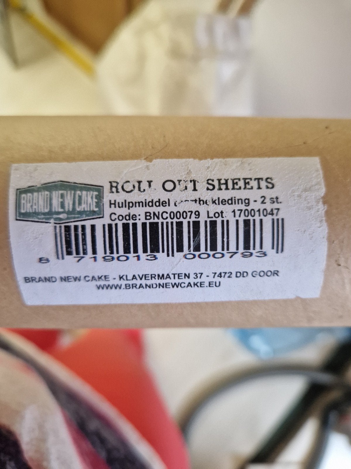 2 roll out sheets, Verzenden, Zo goed als nieuw, Taarten, Overige typen