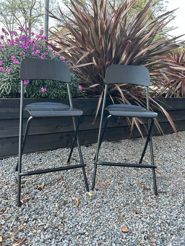 IKEA Franklin barkruk inklapbaar - 2 stuks, Huis en Inrichting, Ophalen, Gebruikt, Met voetsteun, 60 tot 90 cm