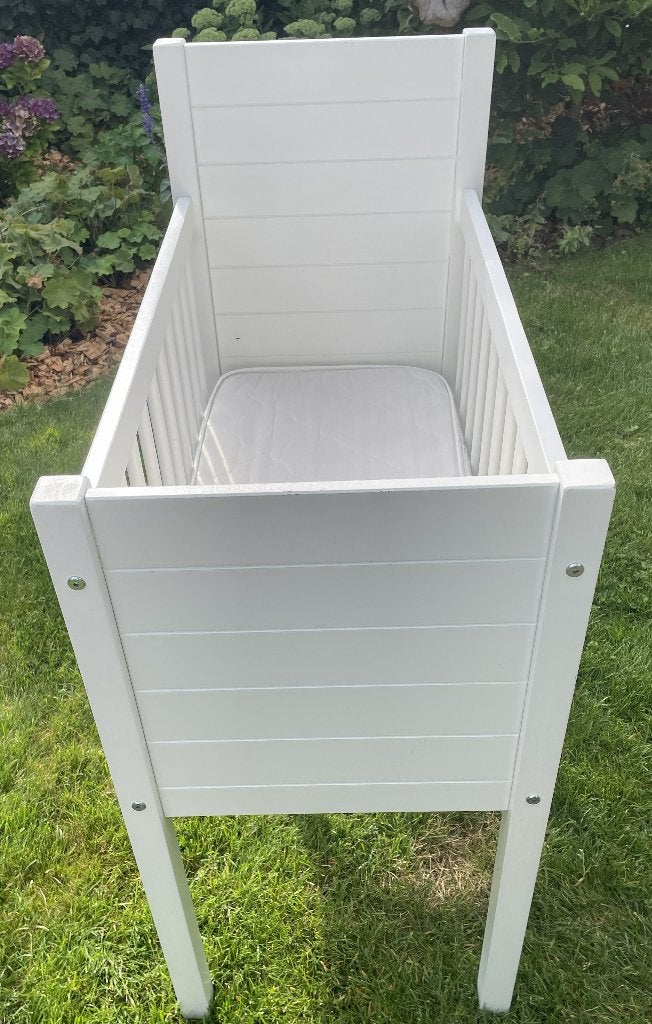 Kidsmill Noa Wieg Wit en  Kidsmill matras (40 x 80), Kinderen en Baby's, Babywiegjes en Ledikanten, Ophalen, Zo goed als nieuw