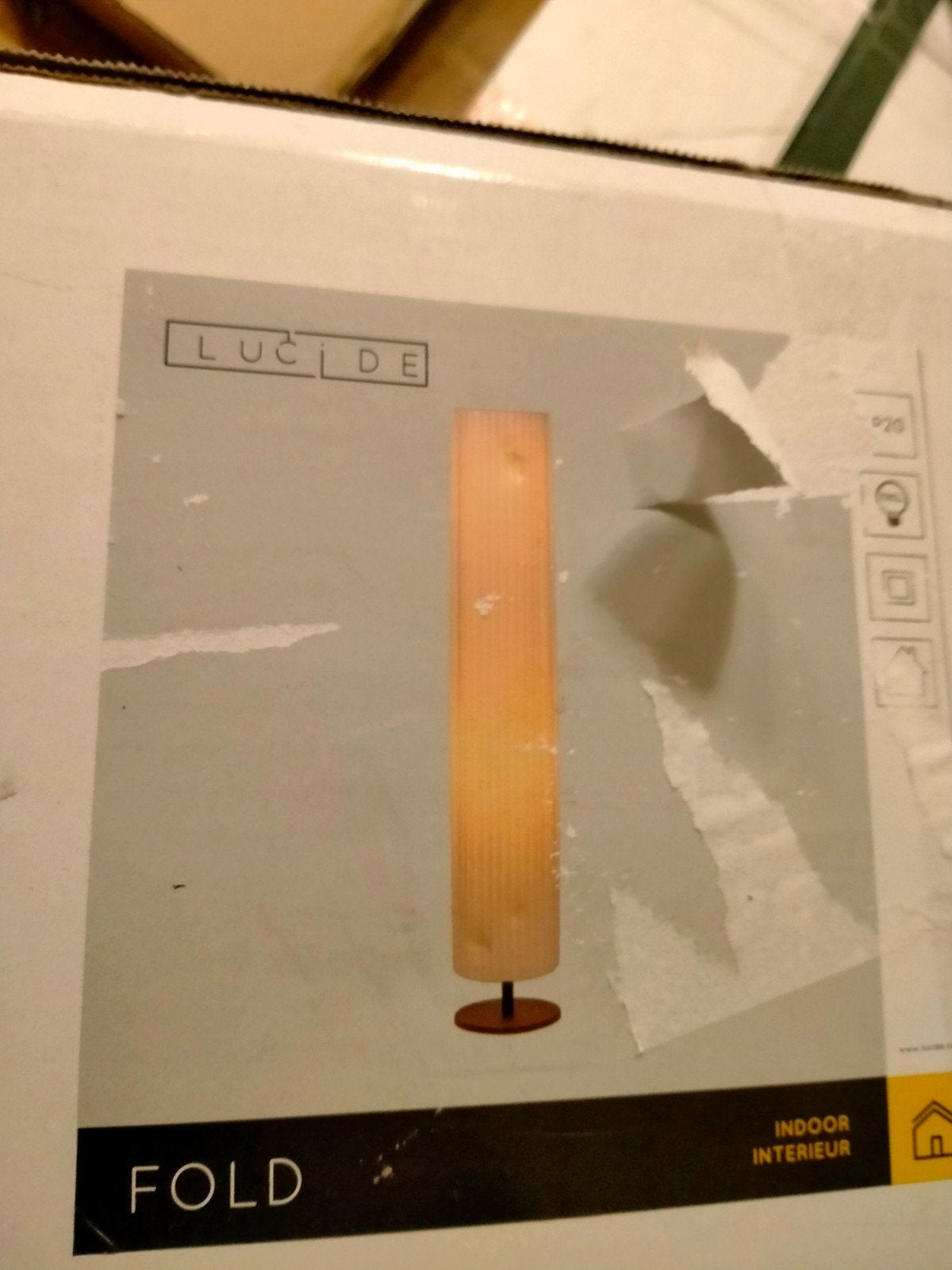 Nieuw Lucide Fold Vloerlamp - Stijlvolle Sfeerverlichting, Huis en Inrichting, Kunststof, Modern, Scandinavisch, 100 tot 150 cm