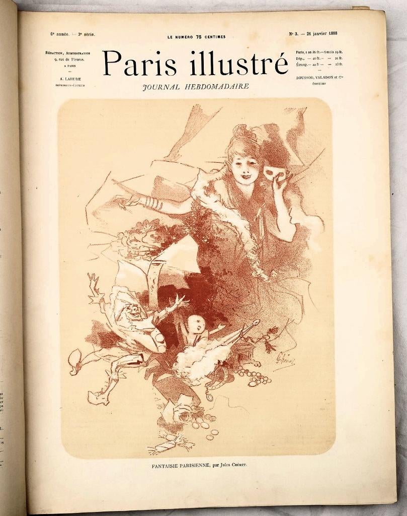 Paris Illustré 1888 Belle Epoque Cheret Zouave etc., Ophalen of Verzenden